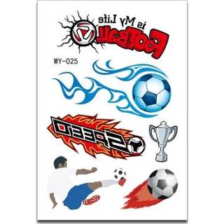 👉 Tattoo active kinderen 20 stks Wereldbeker Theme Cartoon Voetbal Stickers (WY-029)