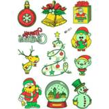 👉 Tattoo active kinderen 4 stks Cartoon Kerstmis Waterdichte Lichtgevende Fluorescerende Stickers (WD-011)