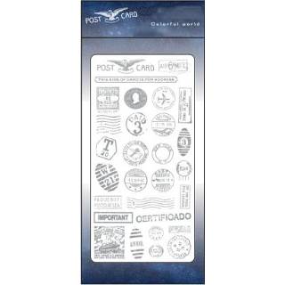 👉 Poststempel PVC active 20 Sets Bronzing Sticker Engels Blessing Handrekening DIY Decoratie (Romantic Postmig)