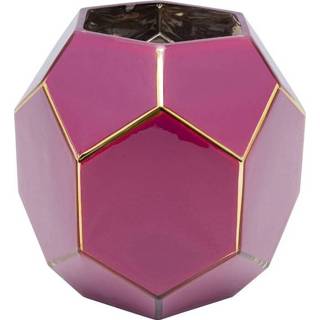 👉 Vaas pastel roze glas active Kare Art Pink 22cm 4025621532316