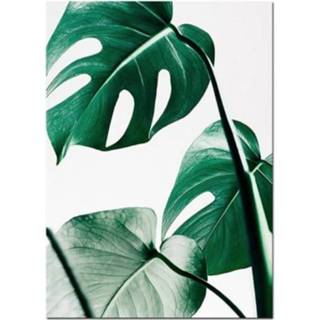 👉 Poster groen active Plantenblad Engelse letter Art Posters Prints Wall Pictures zonder lijst, afmeting: 40× 60cm (groen blad)