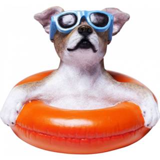 👉 Spaarpot polyresin active Kare Floating Dog