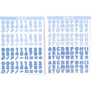 👉 Decoratiesticker blauw active 10 Sets Handbook Diary Alphabet Stickers Leuke Graffiti Kleur Decoratie (Sky Blue)