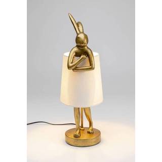 👉 Tafellamp wit goud active Kare Animal Rabbit Gold White 50cm 4025621534747