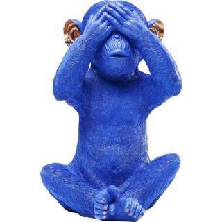 👉 Spaarpot blauw polyresin active Kare Monkey Mizaru Blue 4025621607922