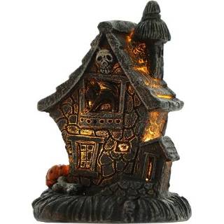 👉 Ornament active 2 STUKS Halloween Decoratie Props Lichtgevende Spookhuis Kleine Huis Ornamenten (骷髅 Huis)