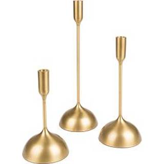 👉 Kandelaar goud aluminium active Dutchbone Sesta Gold (set van 3) 8718548046788