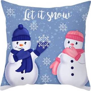 👉 Kussenslop active 3 stks Kerst Perzik Huid Cartoon Print Kussensloop Home Woonkamer Sofa Kussen Cover zonder Kern, Grootte: 45x45cm (TPR423-16)