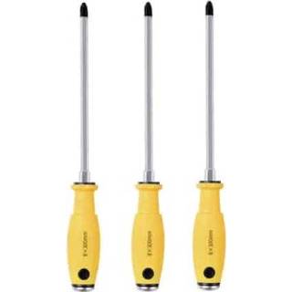 👉 Schroevendraaier chroom active 3 stks vanadium stalen percussie schroevendraaier, specificatie: 8x300mm 8inch Phillips