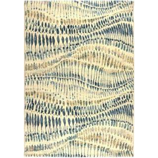 👉 Blauw Beige Vloerkleed Drops, 200x290