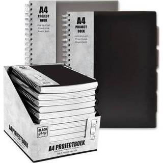 👉 Projectboek A4 23r 120vl Black/Grey