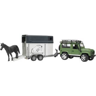 👉 Bruder 025922 Land Rover Defender, paardentrailer, 1 paard 4001702025922 2900017259010