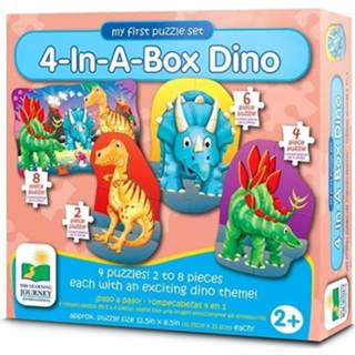 4 dino puzzels 2-4-6-8- stukjes