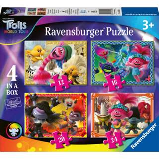 👉 Puzzel Ravensburger 4 in 1 Trolls 2 world tour 4005556050598