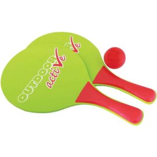 👉 Strandbal groen Outdoor actieve racketset met bal 4018501079322