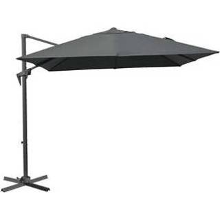 👉 Zweefparasol antraciet Polyester#Aluminium grijs Le Sud Grasse - 270x270 cm Leen Bakker 8714901795065