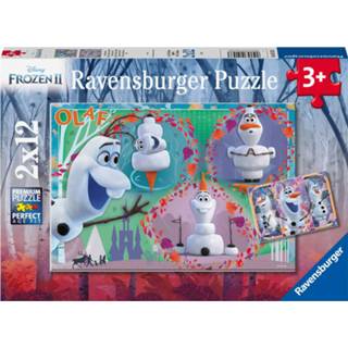 👉 Puzzel Ravensburger 2x12 stukjes Frozen 2 Olaf 4005556051533