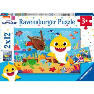 Puzzel baby's Ravensburger 2x12 stukjes Baby Shark ontdekt de oceaan 4005556051236