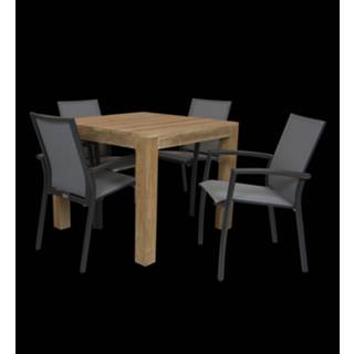 👉 Tafel teak Alberto met tuinstoel Tampa