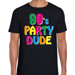 👉 Feest t shirt active mannen zwart Nineties / 90s party dude verkleed t-shirt voor heren - Jaren 90 negentig verkleden