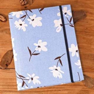 👉 Fotoalbum blauw wit stof active kinderen 6 inch 200 vel paren tether (Sky Blue White Flower)