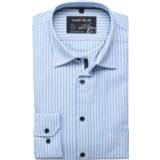 Over hemd wit blauw Marvelis Casual Modern Fit Overhemd blauw/wit, Gestreept 4062534474838