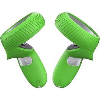 👉 Handvat donkergroen silicone antislip active VR Drop Resistent Protective Cver voor Oculus Quest 2 (Luminous Green)