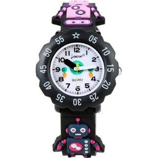 👉 Quartz horloge jelly silicone active kinderen JNEW A342-86170 Cartoon Strap (Robot)