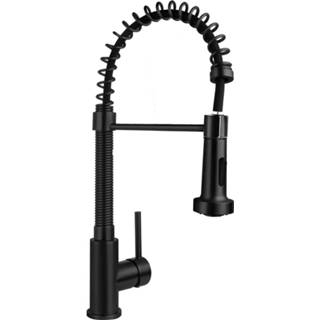 👉 Zwart mat Keukenmengkraan Boss & Wessing Aloni 49.5 Cm Flexibele Uitloop 5404024114609