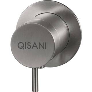 👉 Inbouwkraan RVS chroom Qisani Flow Thermostatisch 1-weg Rond Geborsteld 8711647687449