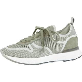 👉 Veter schoenen vrouwen effen comfortabele zool kaki textiel Veterschoen Paul Green