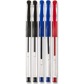 Balpen zwart blauw rood Balpennen Zwart-blauw-rood 10 Stuks 8718827193325