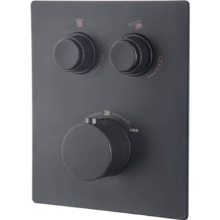 👉 Zwart mat Afbouwdeel Inbouwthermostaat Boss & Wessing Caral Klik Pro 2-weg 8719304940791