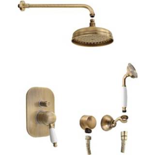 👉 Handdouche brons Regendoucheset Sapho Kirke Inbouw Met 8590913907975