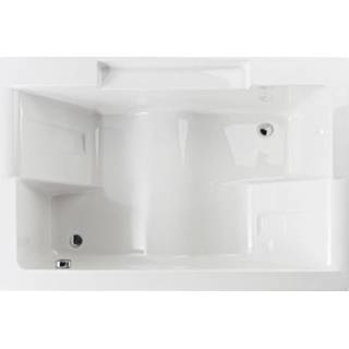 👉 Ligbad wit glans Sanindusa Twospace 180x120cm Tweepersoons 8719304731597