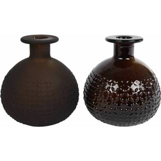 👉 Vaas Diamond bol mat/helder bruin a2 glas