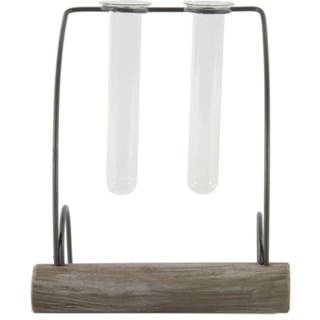 👉 Vaas grijs m/2 oog Adilson - l18b10h20cm 8718317563294 2900056490016