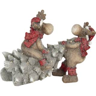 👉 Kerstboom Clayre & Eef Decoratie Rendieren Met Led 39*26*29 Cm 6ce1140 8717459738201