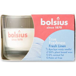 👉 Geurkaars linnen wit Bolsius True Freshness - Fresh Linen 8 Cm 8717847143952