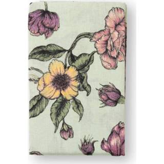 👉 Tafelloper katoen beige Blokker Classic Flower - 45x150 Cm 8718827249169