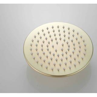 👉 Douchekop messing goud Saniclear Vision ronde 20cm geborsteld mat 7434212199123