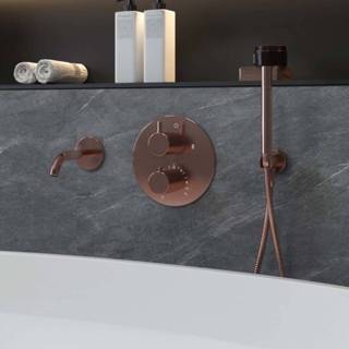 👉 Inbouw badkraan Saniclear Copper rond geborsteld koper 7434222016076