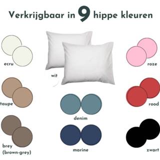 Kussenslop wit katoen Slaaptextiel Kussenslopen - Hotelkwaliteit Set van 2 Stuks 60x70cm 100% Hotelsluiting 8718889111534