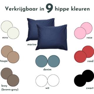 👉 Kussenslop blauw katoen Slaaptextiel Kussenslopen - Hotelkwaliteit Set van 2 Stuks Navy/Blauw 60x70cm 100% Hotelsluiting 8718889111565