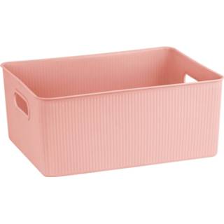 Opbergbox roze Blokker Ribbel 16l - Blush 8718827242511