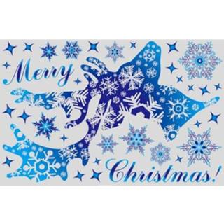 👉 Decoratiesticker glas active BQ074 10 stks Kerst raam decoratie stickers sneeuwvlok eland elektrostatische