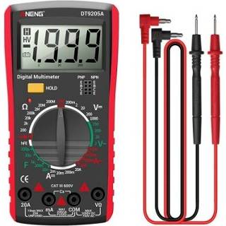 👉 Multimeter rood active Ang Automatic High-Precision Intelligent Digital Multimeter, Model: DT9205A Hold-toets (rood)