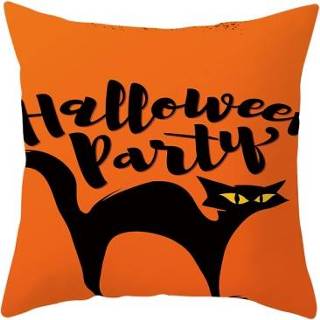 👉 Sofa active 3 stks Halloween Peach Skin Square Kussensloop Without Pillow Core, Grootte: 45x45cm (BSJ002-12)