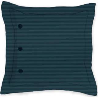 👉 Sierkussen percal-katoen blauw PiP Studio Forest Carpet Donkerblauw 45x45 cm 8719931458980