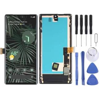 👉 Digitizer active AMOLED MATERIAAL LCD-scherm en Volledige montage met frame voor Google Pixel 6 Pro